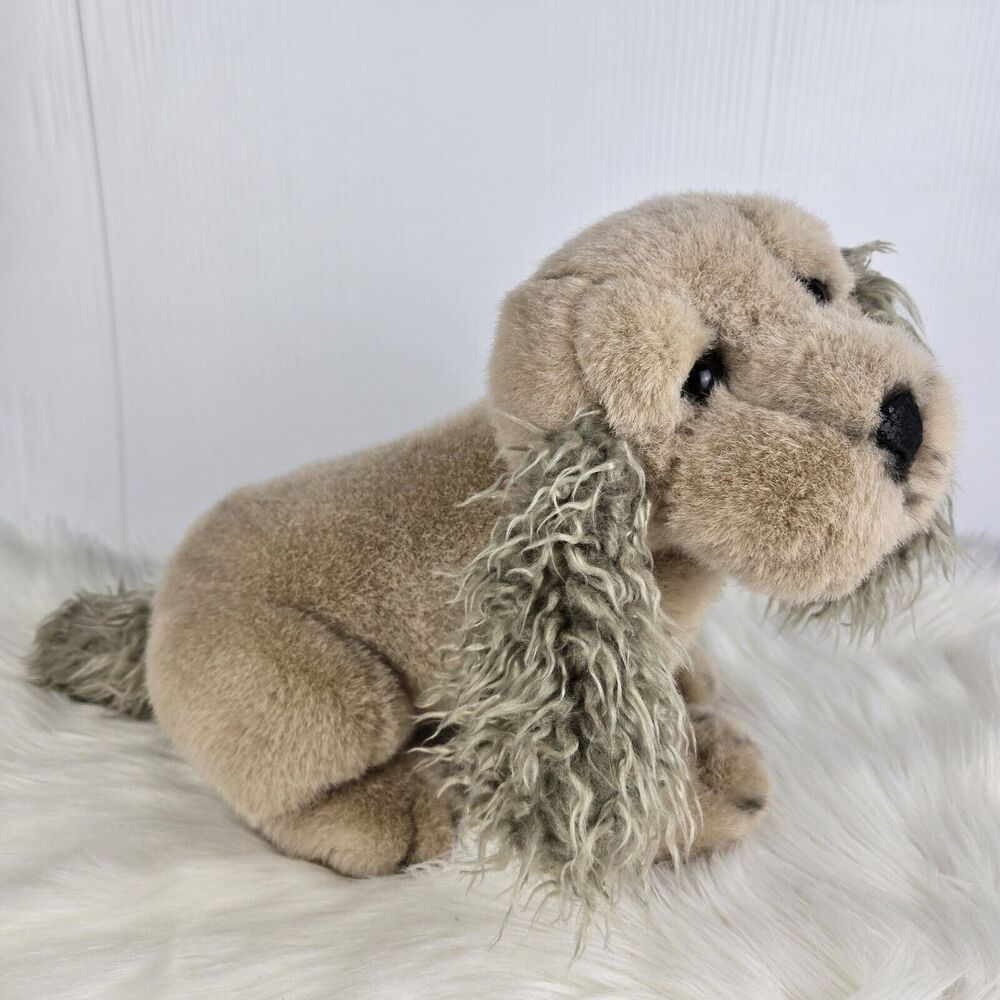 Vintage 1990 Bon Ton Cocker Spaniel Realistic Dog Tan Brown Plush 17"